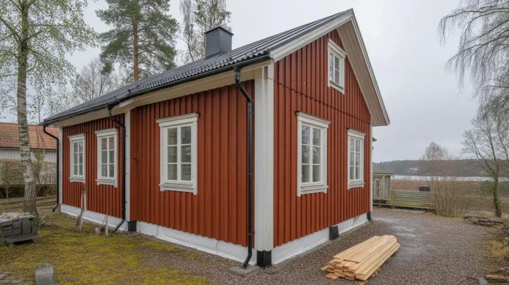 fasadbyte och renovering av tr panel p villa i tungelsta v sterhaninge