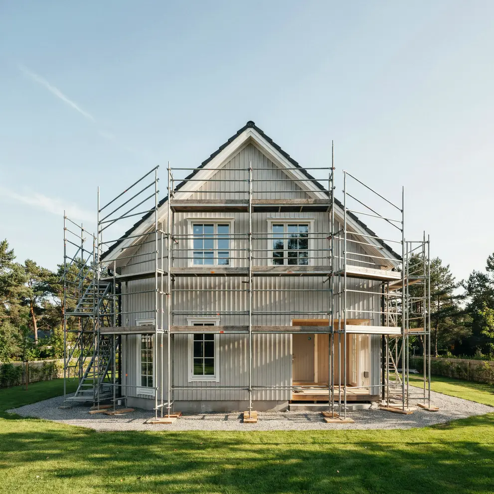 hyra byggstallning stallning byggnation vasterhaninge stockholm